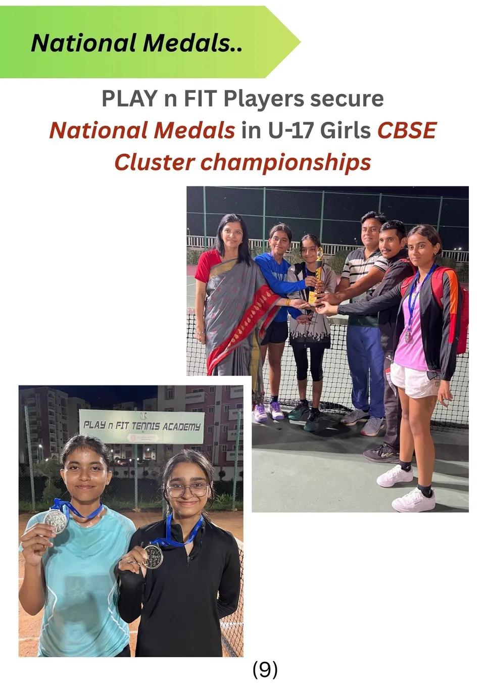 Academy photo: National medals — U-17 Girls CBSE Cluster championships